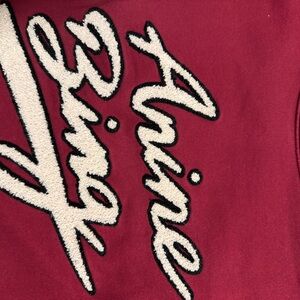 Anine Bing Burgundy Fleece Sweatshirt